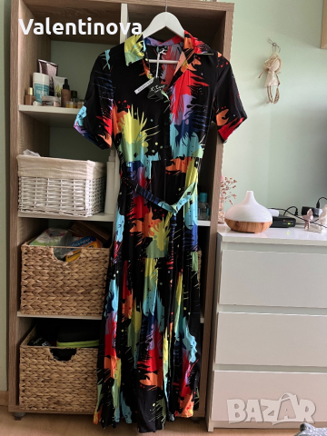 Цветна дълга рокля, снимка 2 - Рокли - 36245167