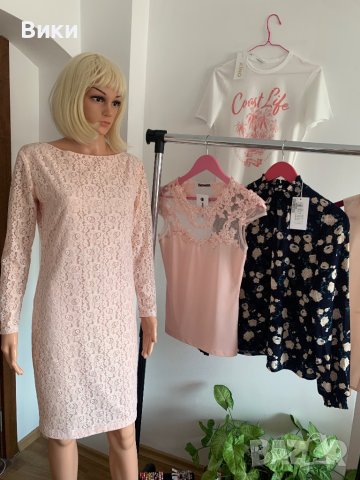 Розово рокля от дантела, снимка 4 - Рокли - 40914436