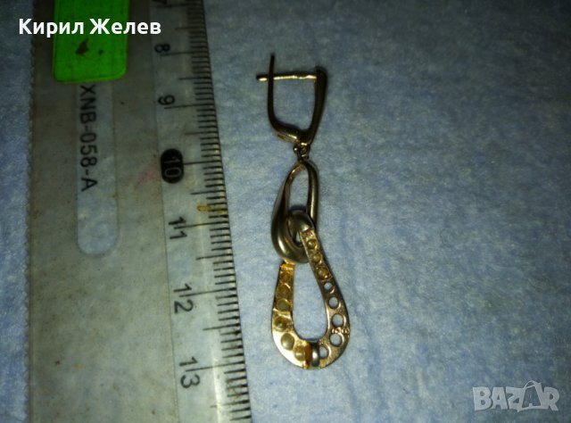 ИЗИСКАНА ДИЗАЙНЕРСКА СРЕБЪРНА с ПОЗЛАТА АРТ ОБЕЦА ПОЗЛАТЕНО СРЕБРО 925 АНГЛИЙСКА ИЗРАБОТКА 39931, снимка 11 - Обеци - 42405283