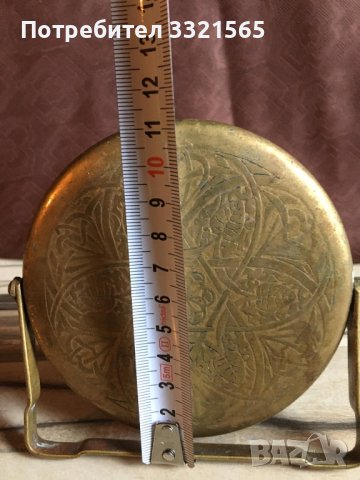 Старо месингово огледало, снимка 6 - Антикварни и старинни предмети - 40877387