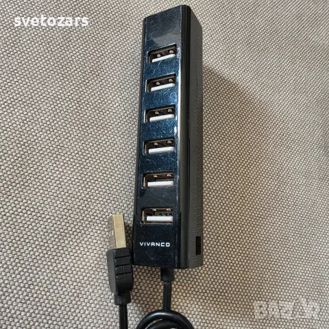 Активен 7-портов USB хъб Vivanco (с включено захранване), снимка 3 - Кабели и адаптери - 55848153