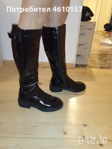Чисто нови ботуши-лак, снимка 4 - Дамски ботуши - 52411128