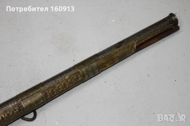 Автентичен оригинален балкански Джефердар . Кремъчна пушка ., снимка 5 - Антикварни и старинни предмети - 51423254