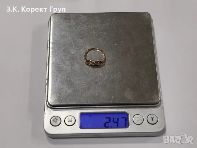 Дамски златен пръстен 14К 585 / 2,47 гр., снимка 8 - Пръстени - 55782608