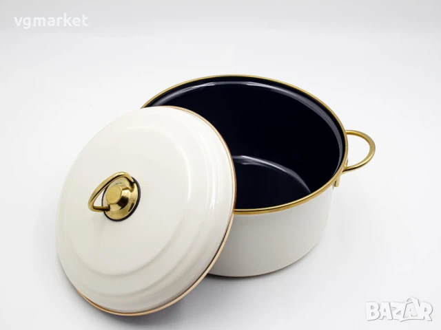 Емайлирана тенджера 24 см., снимка 3 - Съдове за готвене - 51125207