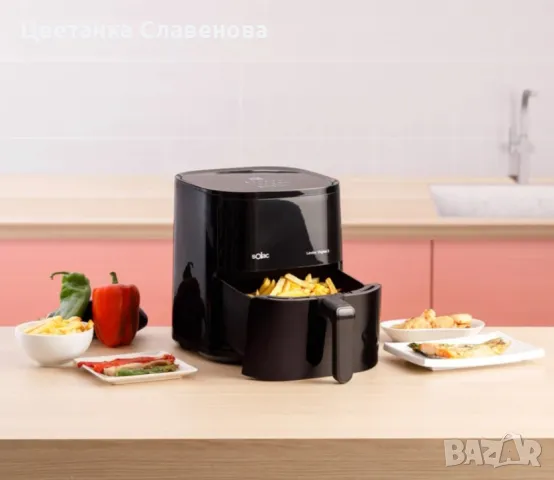 Еър фрайър 5л. Léviter Digital, снимка 5 - Фритюрници - 48499725