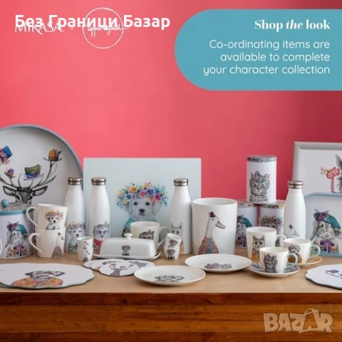 Нова Масленица Mikasa керамична 21x11x7 см илюстрирано кученце Купичка, снимка 6 - Аксесоари за кухня - 52774683