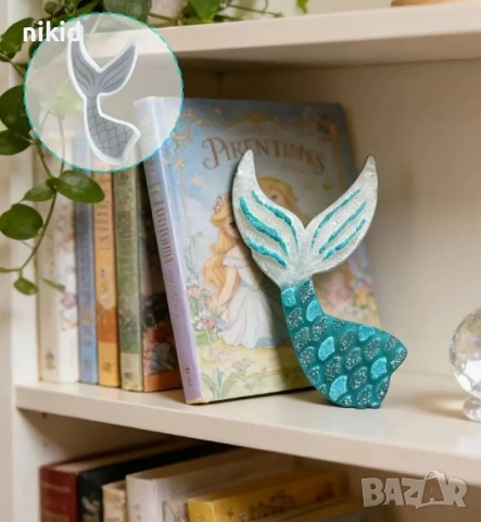 [Грамадна опашка русалка дълбок силиконов молд форма фондан шоколад гипс декор украса