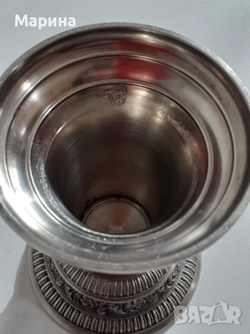 Немски свещник от калай Antik*Vintage #111, снимка 4 - Антикварни и старинни предмети - 52402459