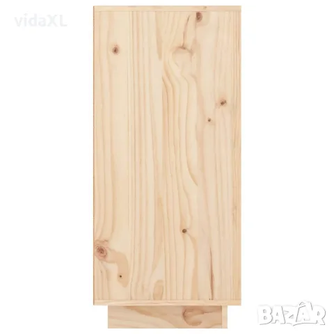 vidaXL Сайдборд, 111x34x75 см, бор масив, снимка 7 - Бюфети - 56147957