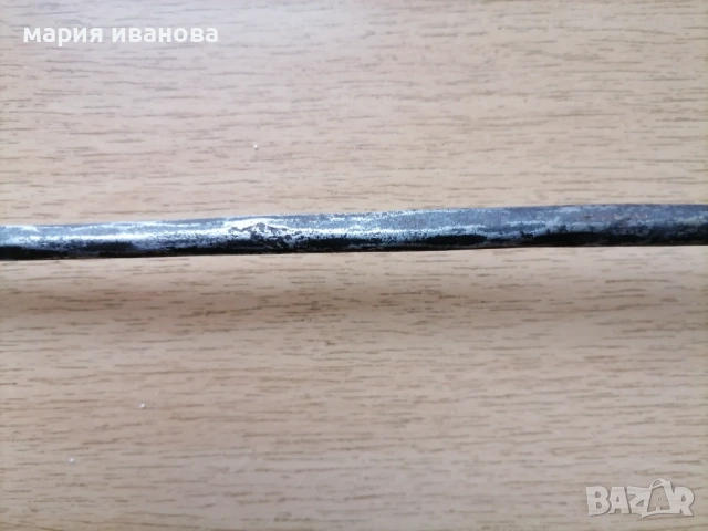 Старо ковано острие шиш шпага с дръжка от рог с тайник и корона, снимка 9 - Антикварни и старинни предмети - 53301078