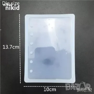 Notebook тефтер корица бележник лист плосък голям правоъгълен силиконов молд калъп основа смола, снимка 6 - Форми - 35495359