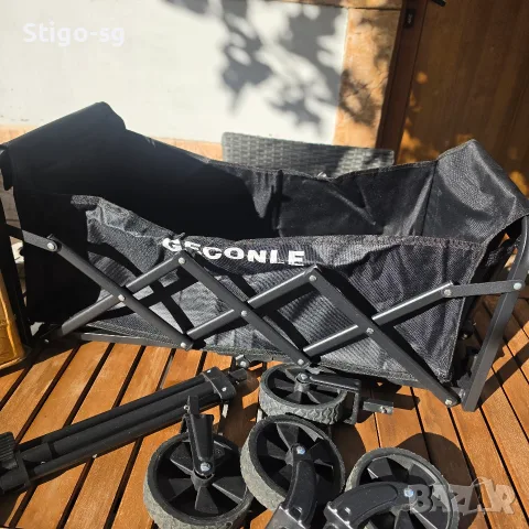 ЧИСТО НОВА Сгъваема градинска / къмпинг количка GECONLE (100L), снимка 3 - Къмпинг мебели - 56241676