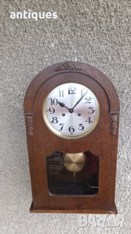 Стар стенен часовник - Mauthe - Germany -Антика - 1920" год., снимка 4 - Антикварни и старинни предмети - 53266969
