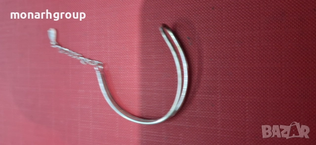  Сребърна гривна / без закопчалка/, снимка 5 - Гривни - 52436532