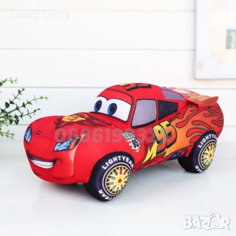 Плюшена играчка Кола МакКуин Светкавицата The Cars, 30cm, снимка 3 - Плюшени играчки - 47269573