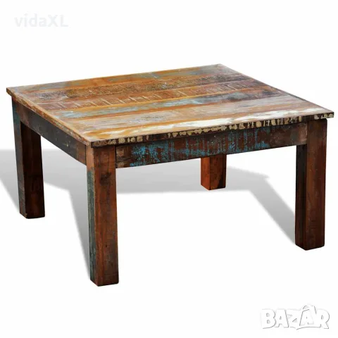 vidaXL Холна маса от регенерирано дърво, квадратна, снимка 2 - Маси - 56146323