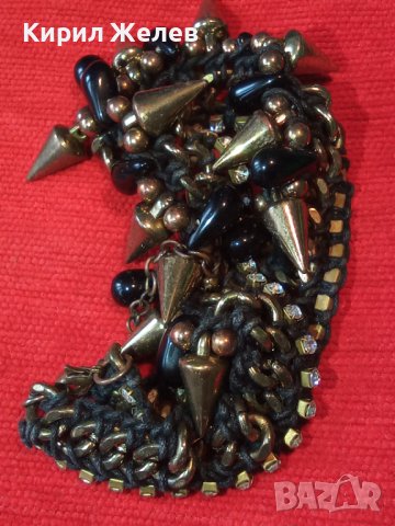 МАСИВНА БРОНЗОВА ОГЪРЛИЦА с ЦИРКОНИ и ШИПОВЕ ХЕВИ-МЕТАЛ Нео ГОТИКА СТИЛ 15123, снимка 10 - Колиета, медальони, синджири - 30625545