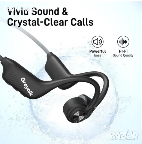 Слушалки за плуване с костна проводимост, Bluetooth 5.3 слушалки с отворени уши, IP68 водоустойчивос, снимка 2 - Bluetooth слушалки - 55787277