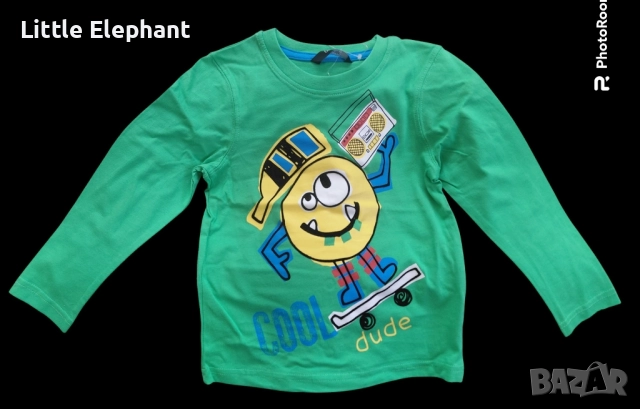 Блузка с дълъг ръкав за 4-5 годишно момченце емоджи"Cool dude",Англия/нова