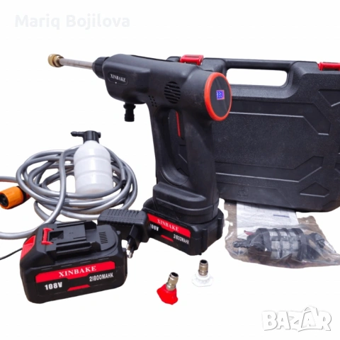 Акумулаторна водоструйка 24V – Пистолет за миене с LCD дисплей и 4 режима, снимка 7 - Други инструменти - 53637983