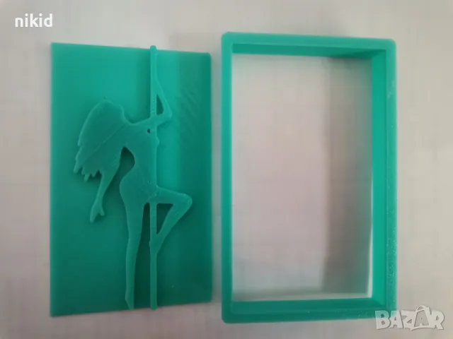 Жена Мацка на пилон в рамка пластмасов резец форма фондан тесто бисквитки за ергенско парти и др, снимка 2 - Форми - 49201261