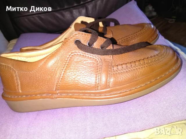 Мъжки маркови обувки нови естествена кожа Clarks стелка 275мм реален размер №43, снимка 4 - Ежедневни обувки - 51080398