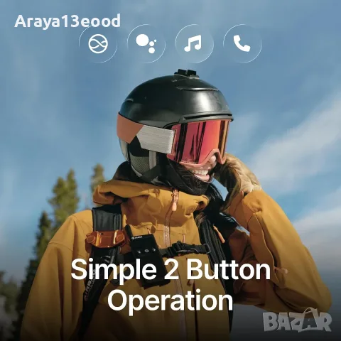 Bluetooth високоговорители за ски каска ALECK Snow Series Pro – 18 ч., микрофон, снимка 11 - Зимни спортове - 55950877