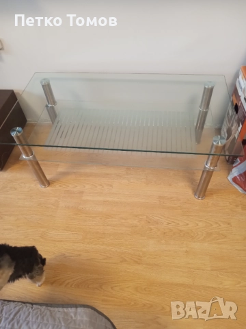 Продавам две маси стъклена с размер109/59/44 и дървена160/95/78, снимка 2 - Маси - 52417412