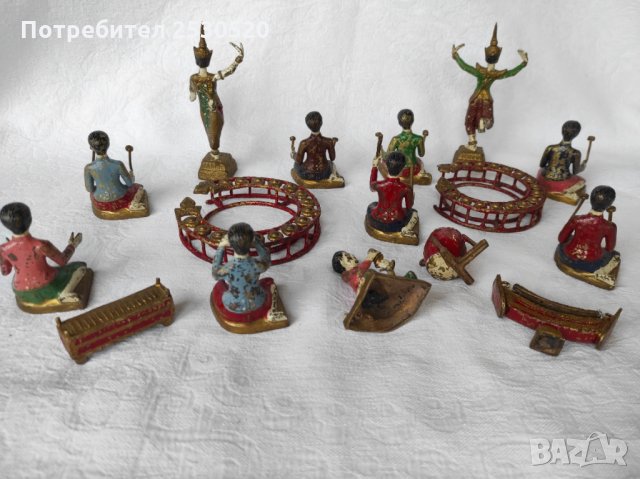Бронзови рисувани фигури - Тайланд 30-те години, снимка 14 - Колекции - 35813827