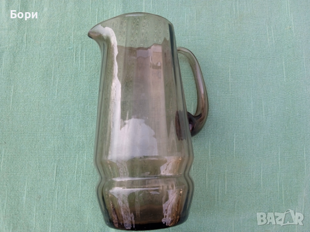 Българска стъклена кана цветно стъкло, снимка 1 - Аксесоари за кухня - 36181862
