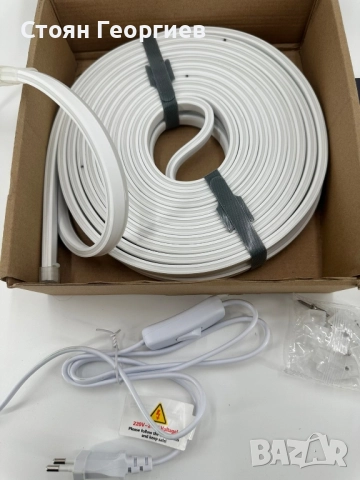 SPAHER LED лентова лампа 220 V 10 метра външна водоустойчива неонова LED лентова лампа, снимка 2 - Лед осветление - 52434716