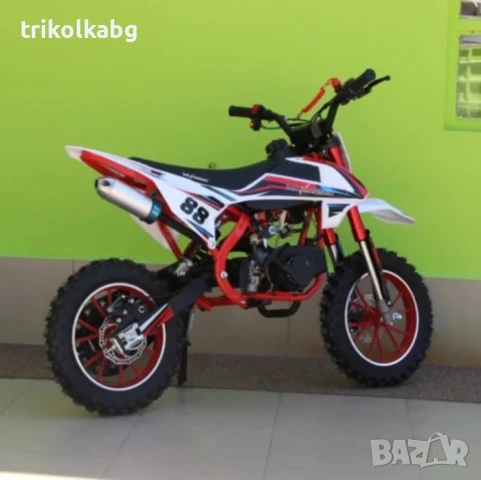 Детски Кросов Мотор 50сс кубика RED с електрически стартер, снимка 3 - Мотоциклети и мототехника - 51343687