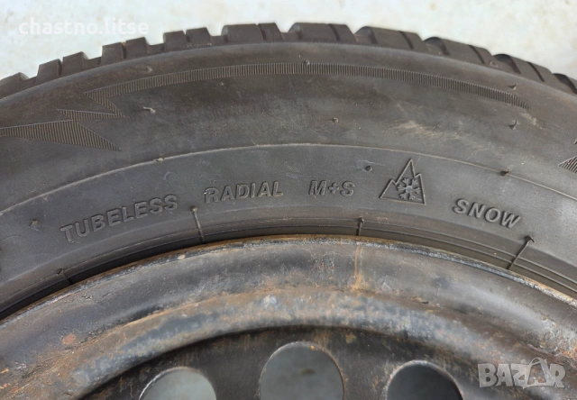 Железни джанти - 6,5Jx 15H2 ЕТ35 със зимни гуми (M+S) 195/65/R15 91T, снимка 13 - Гуми и джанти - 53770331
