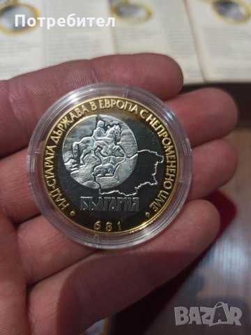 Сребърни монети със златно покритие от колекция, снимка 4 - Нумизматика и бонистика - 35734043