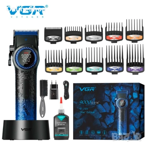 Професионална машинка за подстригване VGR PRO V-001, Син, снимка 9 - Други инструменти - 52813512