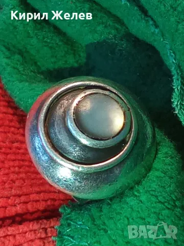 СТАР АРТ НУВО СКЪПОЦЕНЕН СРЕБЪРЕН ПРЪСТЕН СРЕБРО ВИСОКА ПРОБА с ШЛИФОВАН ЛУНЕН КАМЪК 49306, снимка 17 - Антикварни и старинни предмети - 50023473