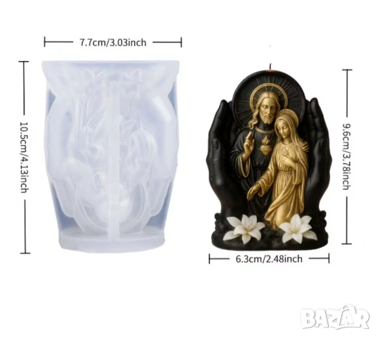 Молд светото семейство с ръце (8), снимка 4 - Форми - 53088712