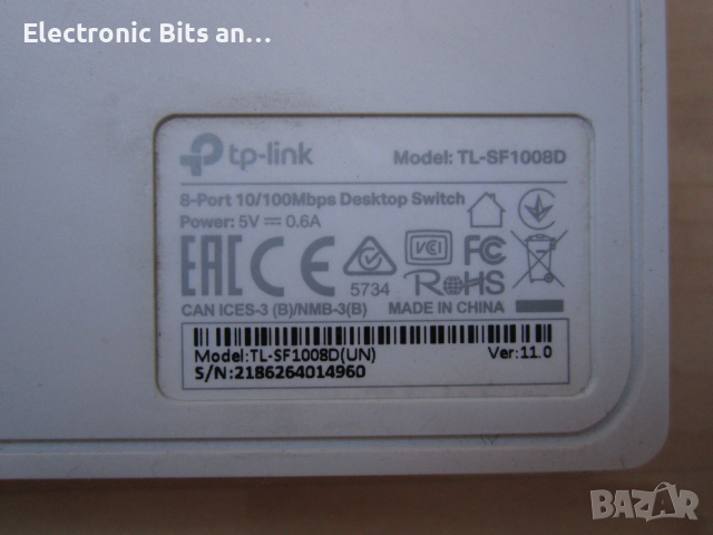 Суич, комутатор - TPLink TL-SF1008D, 8 порта - като нов, снимка 2 - Суичове - 51824475