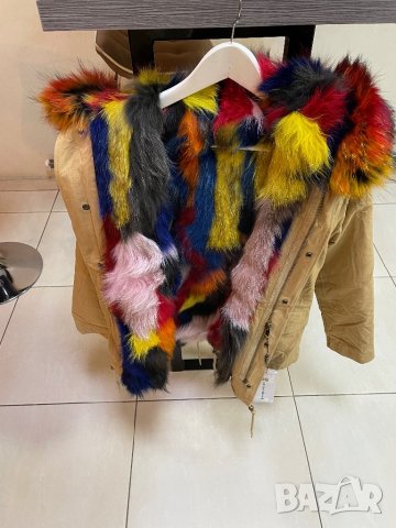 яке парка естествен косъм, снимка 2 - Якета - 34659237