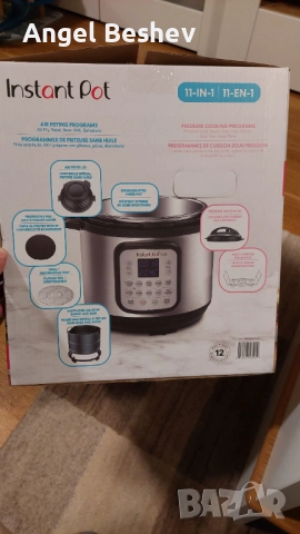 Комбиниран мултикукър Instant Pot DUO CRISP + AIR FRYER, 8 L, снимка 10 - Мултикукъри - 52714248