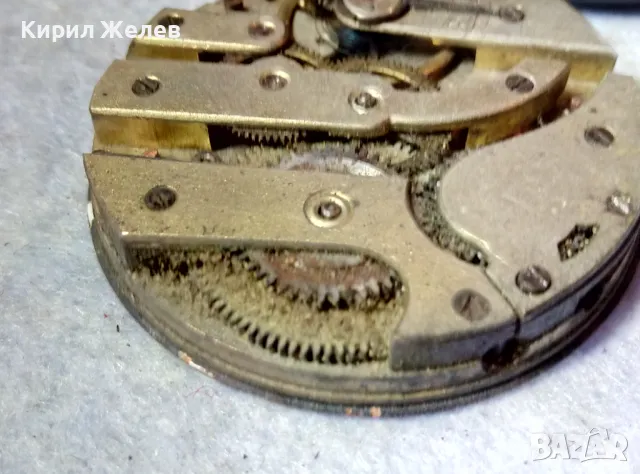 МЕХАНИЗЪМ от РЯДЪК СТАР ШВЕЙЦАРСКИ ДЖОБЕН ЧАСОВНИК с ПОРЦЕЛАНОВ РИМСКИ ЦИФЕРБЛАТ 49641, снимка 8 - Антикварни и старинни предмети - 48578521