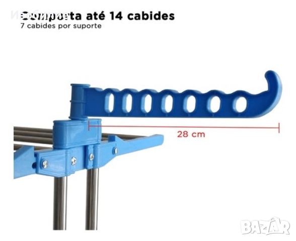 Сгъваем сушилник за дрехи на колелца – практична стойка за сушене на пране, снимка 9 - Сушилници - 52386516