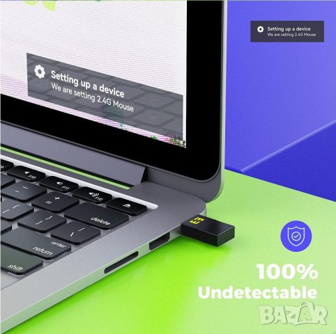 Linux MAC Windows USB 4.0 & iPad Android Type C Air Drive Mouse Jiggler Moji Фалшива Мишка Симулатор, снимка 3 - Клавиатури и мишки - 41672730