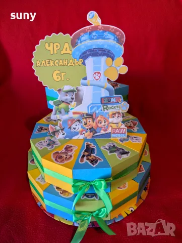 Картонена торта Пес патрул, снимка 2 - Други - 49659287
