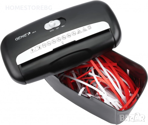 Професионален шредер за документи Genie 240S за унищожаване на документи, хартия и кредитни карти, снимка 4 - Ученически пособия, канцеларски материали - 52166950