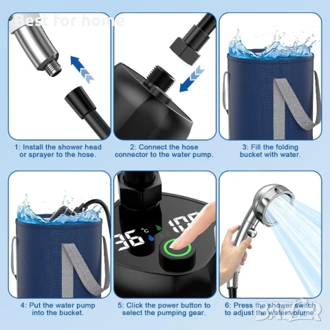 Преносим душ за къмпинг, снимка 7 - Друга електроника - 53737120