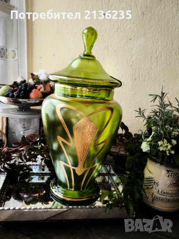 Bohemia съд Арт Деко , снимка 3 - Антикварни и старинни предмети - 51956181