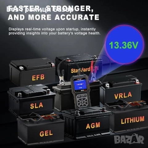 Нов BT60 Pro цифров тестер 2Ah–120Ah за коли, камиони, мотори и лодки, снимка 5 - Друга електроника - 52271468