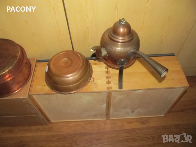 Медни съдове - тигани,купа,чайник, снимка 7 - Прибори за хранене, готвене и сервиране - 48843003